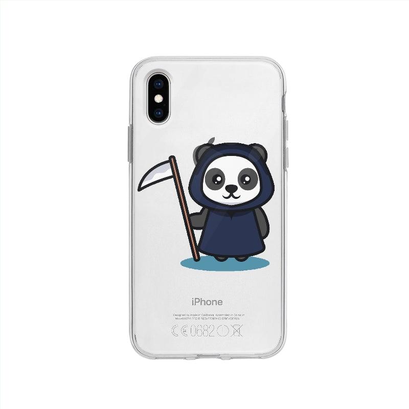 Coque Panda Déguisé En Faucheur pour iPhone XS - Coque Wiqeo 10€-15€, Axel L, Déguisé, Faucheur, Halloween, iPhone XS, Panda Wiqeo, Déstockeur de Coques Pour iPhone