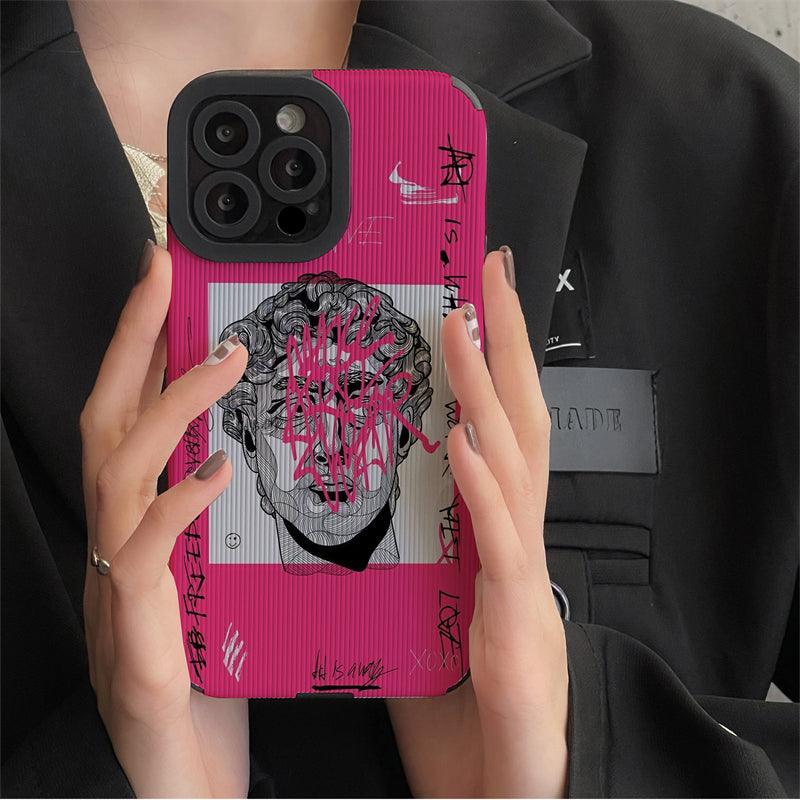 Coque iPhone avec l'œuvre « Pink aesthetic case » de l'artiste