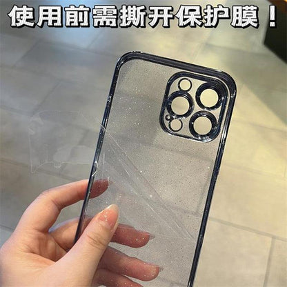 Coque Transparente à Paillettes en Silicone pour iPhone 12 Pro Max - Coque Wiqeo 10€-15€, Coque, iPhone 12 Pro Max, Scintillante, Silicone, Transparente Wiqeo, Déstockeur de Coques Pour iPhone