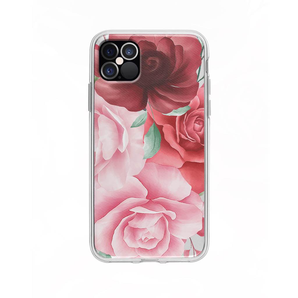 Coque Pour iPhone 12 Pro Max Roses - Transparent