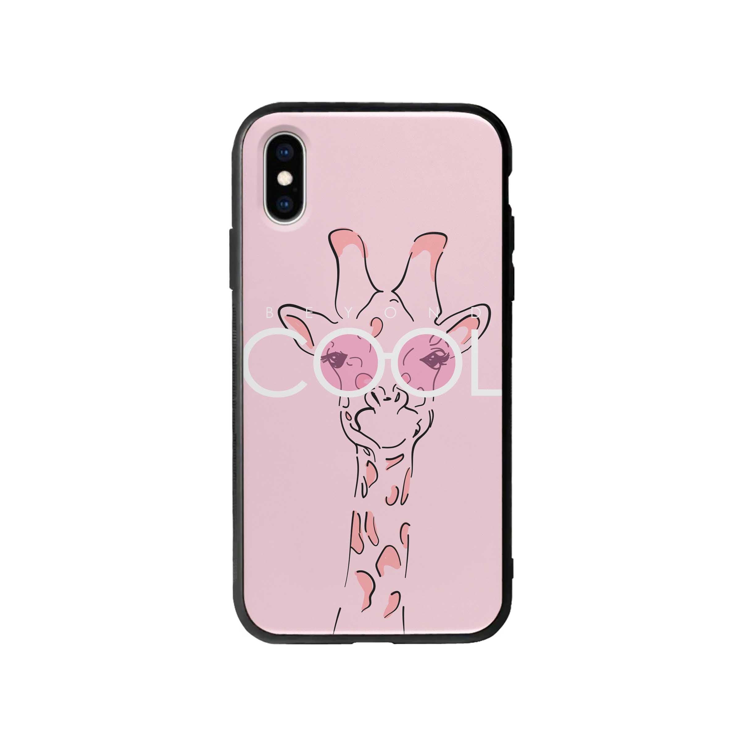 Coque Pour iPhone X Girafe Cool - Coque Wiqeo 10€-15€, Animaux, Estelle Adam, Illustration, iPhone X Wiqeo, Déstockeur de Coques Pour iPhone